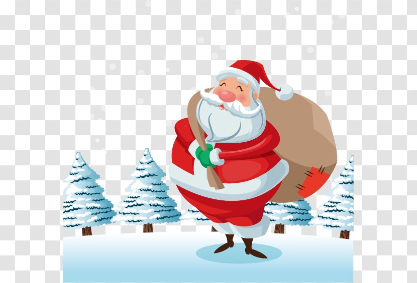 Santa Claus Christmas Gift Euclidean Vector - Decoration - Send A Image Transparent PNG