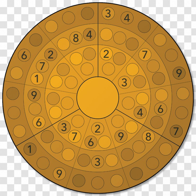 Sudoku Round Game Portrait - Yellow - Gold Transparent PNG
