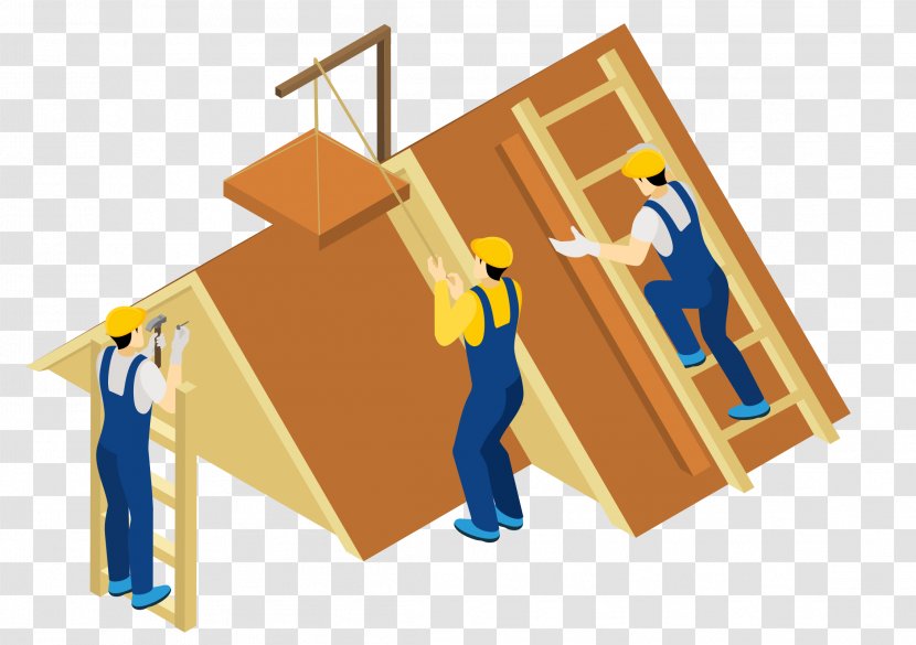 Construction Worker Laborer Illustration - House Decoration Workers Transparent PNG