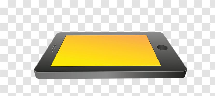 Yellow Electronics Rectangle Multimedia - Tablet Phone Transparent PNG