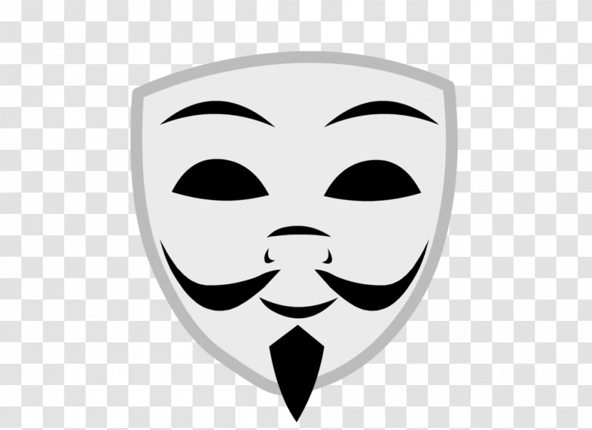 Pony Face White Mask Headgear - 30 January - V For Vendetta Transparent PNG