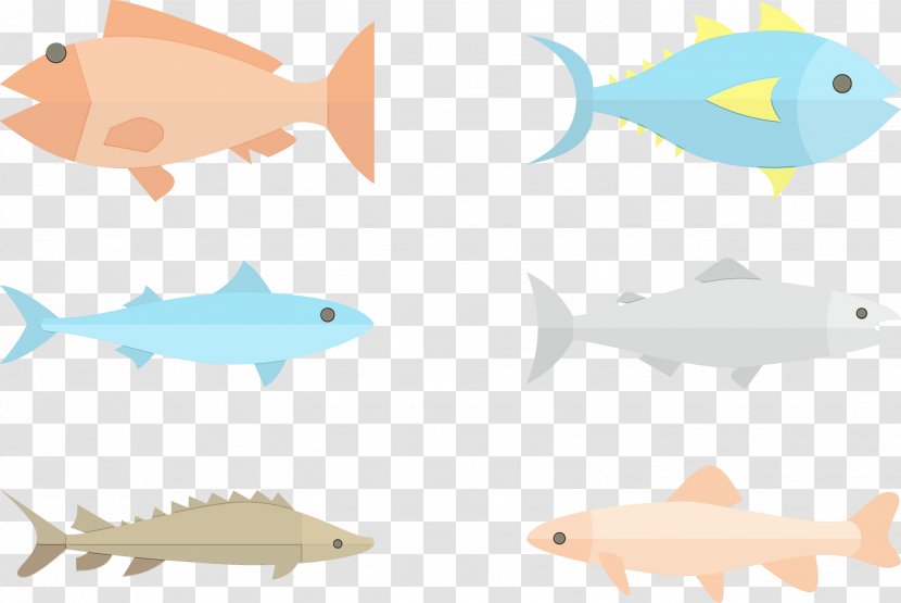 Fish Fin Marine Biology Feeder - Watercolor - Animal Figure Products Transparent PNG