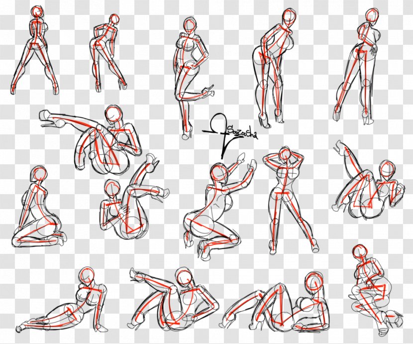 Gesture Drawing DeviantArt - Watercolor - Poses Transparent PNG