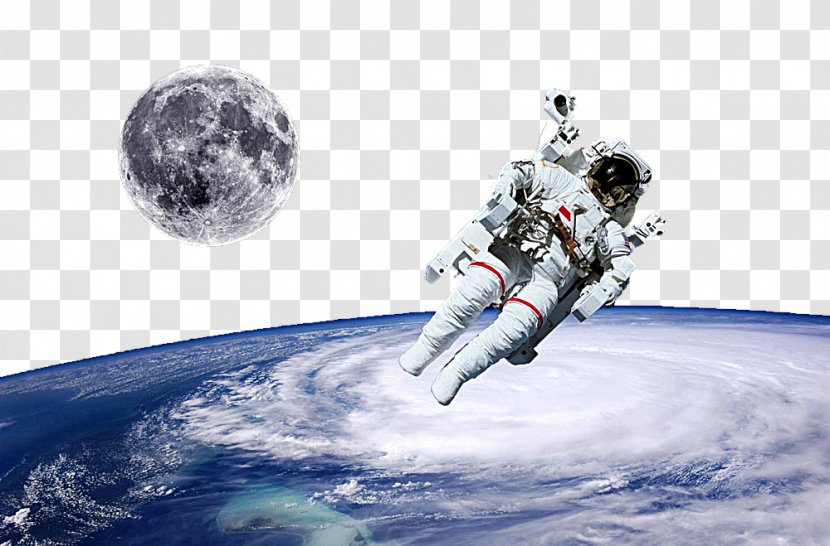 Astronaut Moon Outer Space Sky - Earth - Astronauts In Transparent PNG