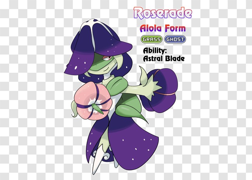 Pokémon Sun And Moon X Y Roserade Alola - Purple - Achoo Sneeze Transparent PNG