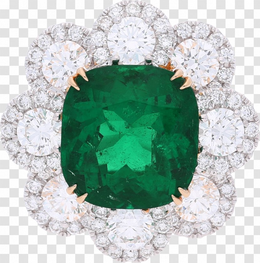 Emerald Body Jewellery Brooch Diamond - One Thousand Two Hundred And Twelve Transparent PNG