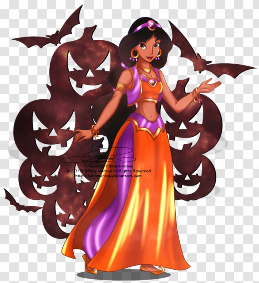 Princess Jasmine Aladdin Belle Halloween Disney - Costume Transparent PNG