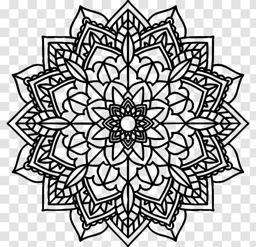 Coloring Book - Visual Arts - Mandala HD BookMandala HDMandala Pattern Transparent PNG