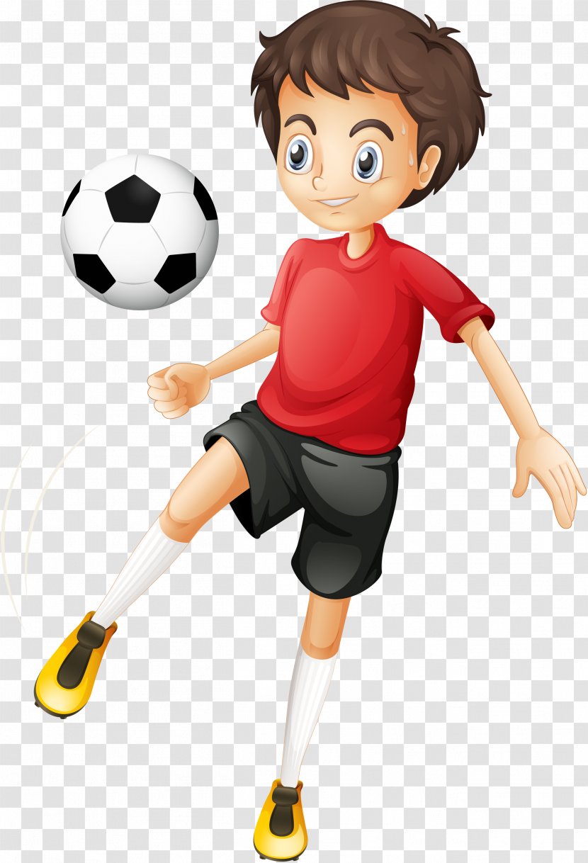 Football Player Cartoon Clip Art - Play - Children Playing Transparent PNG
