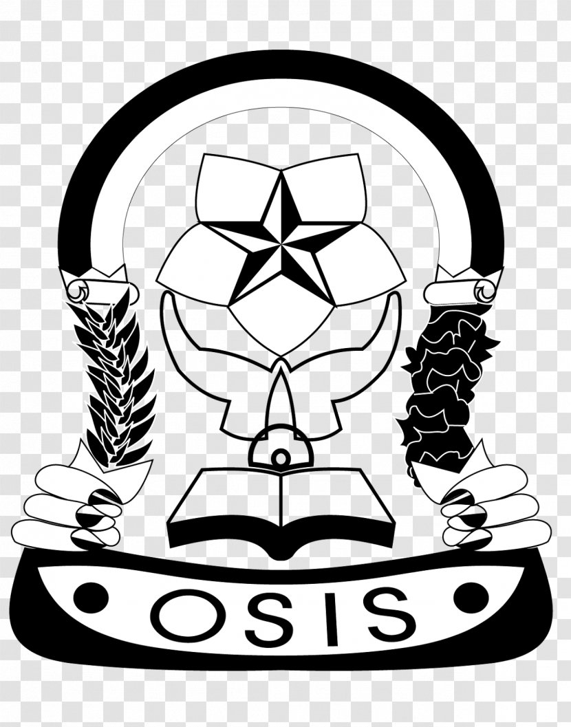 Logo Organisasi Siswa Intra Sekolah Black And White - Organization - Monochrome Photography Transparent PNG