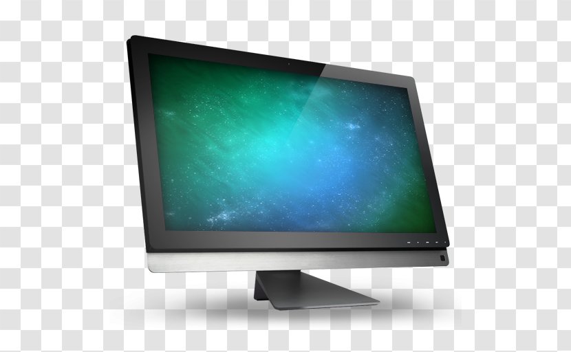 Computer Monitor Laptop Icon - Flat Panel Display - Picture Transparent PNG