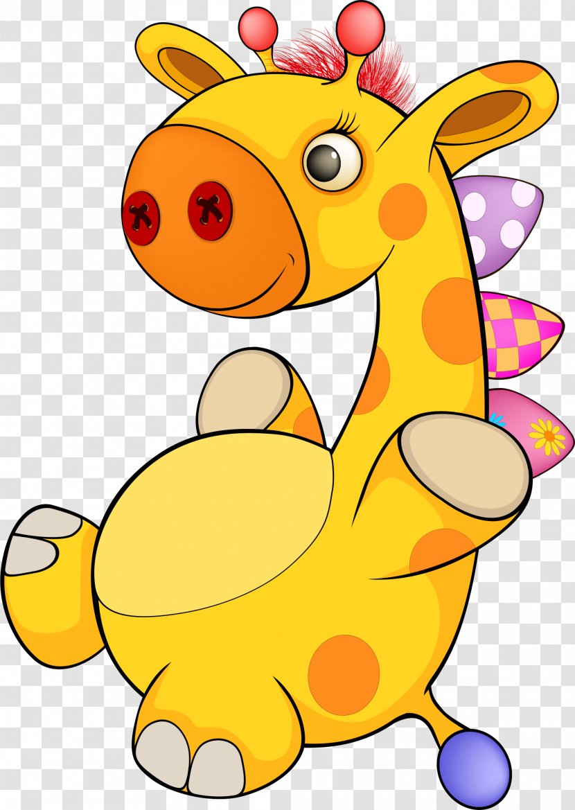 Giraffe Cartoon Drawing Clip Art - Animal - Yellow Cute Transparent PNG