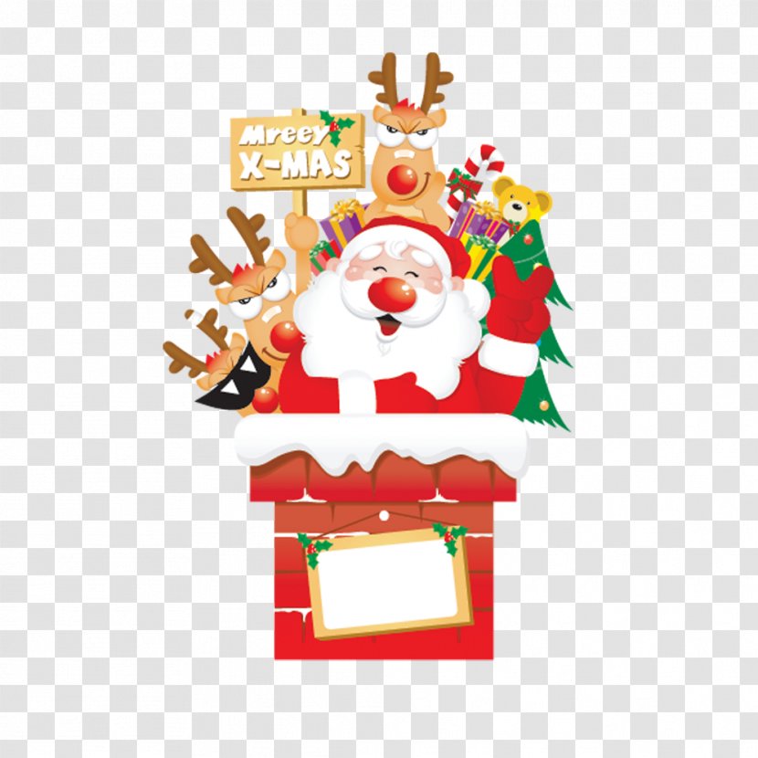 Santa Claus's Reindeer Christmas Ornament Day - Holiday - Claus Transparent PNG