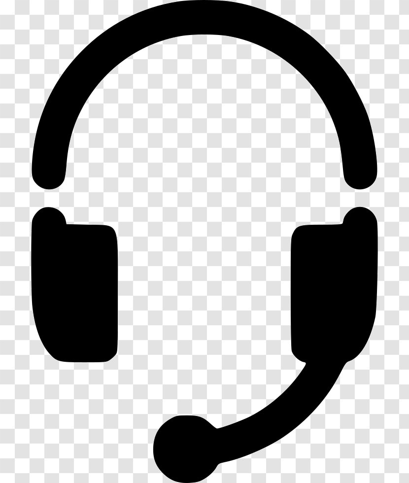 Headphones Cartoon - Line Art Blackandwhite Transparent PNG