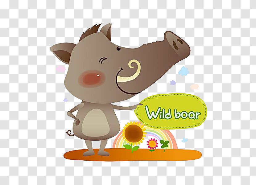 Wild Boar Illustration - A Transparent PNG