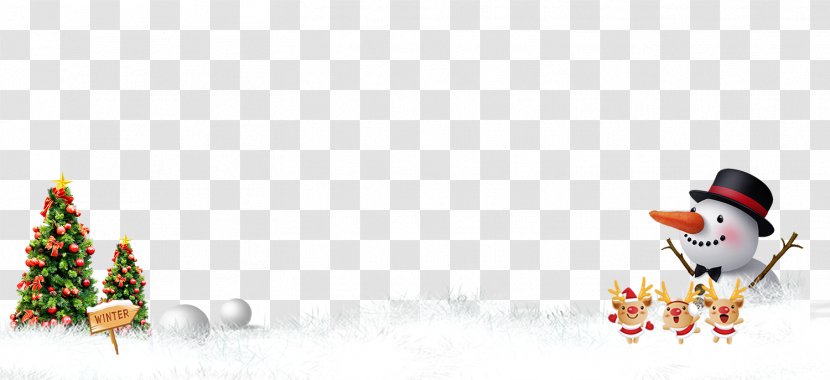 Christmas Tree Snowman Winter - Poster Transparent PNG
