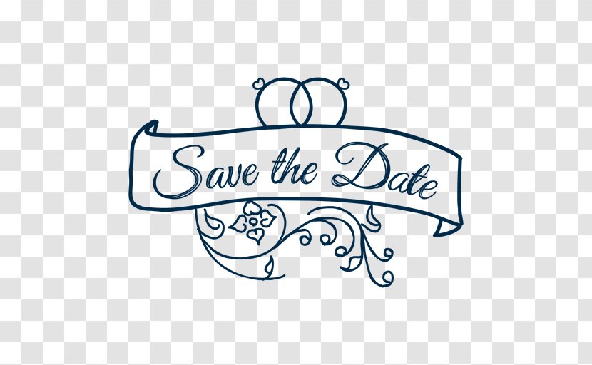 Wedding Save The Date Clip Art - Logo - Vector Transparent PNG