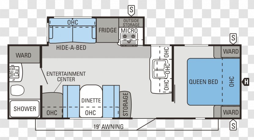 Floor Plan Caravan Campervans Jayco, Inc. - Interior Design Services Transparent PNG