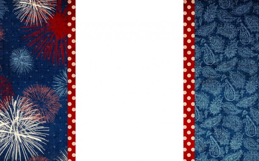 Halloween Independence Day Bunting Clip Art - Fireworks - 4th Of July Borders Transparent PNG