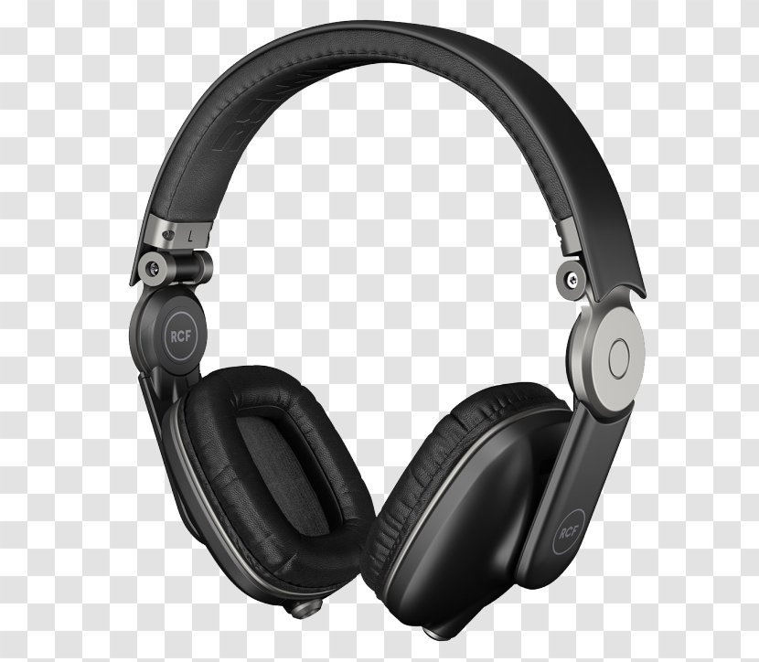 Headphones Disc Jockey RCF Audio Loudspeaker - Music Producer - Black Pepper Transparent PNG