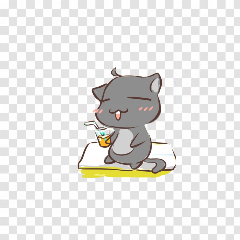 Cat Food Cuteness Q-version Stroke - Cartoon - Little Mouse Picture Transparent PNG