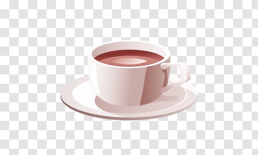 White Coffee Tea Cup Cafe - Bean Leaf - Material Transparent PNG