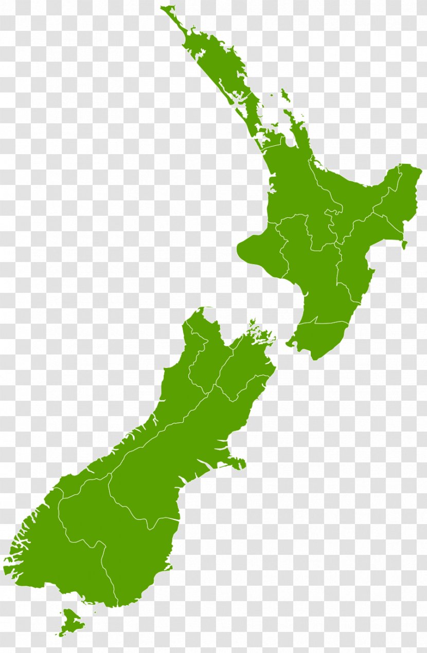 New Zealand Vector Map - Tree Transparent PNG