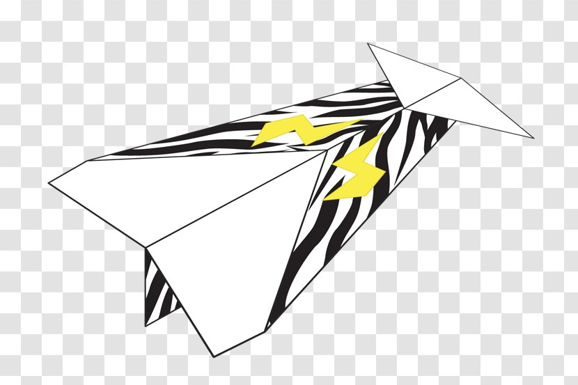 Paper Plane Airplane Canard Clip Art - Yellow Transparent PNG