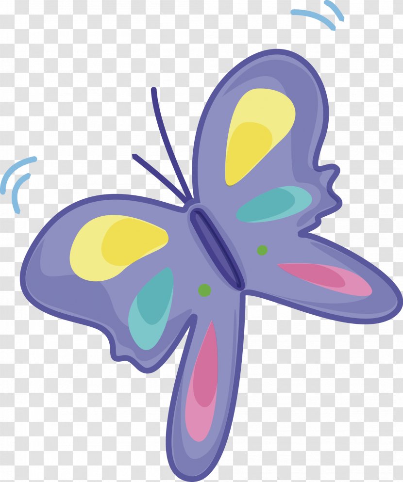 Butterfly Moth Cartoon Clip Art - Insect - Vector Transparent PNG