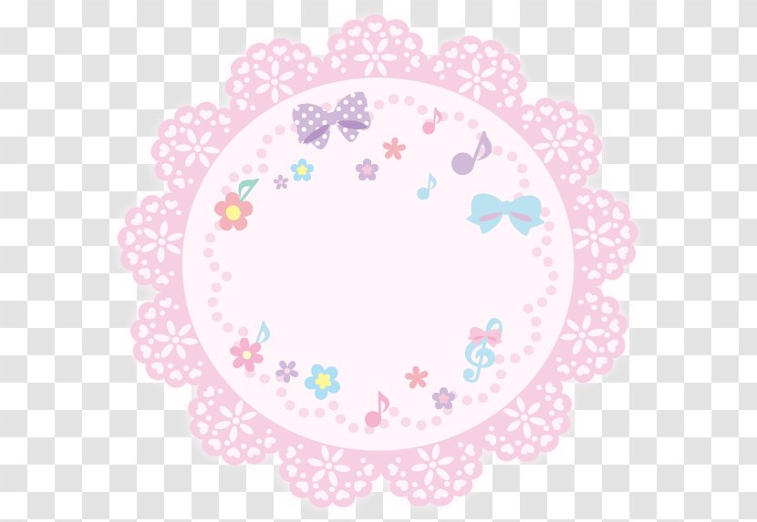 Doily Plate Place Mats Circle Pink M - Placemat Transparent PNG