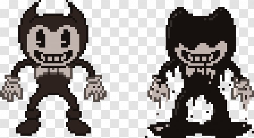 Bendy And The Ink Machine Pixel Art - Black - Animation Transparent PNG