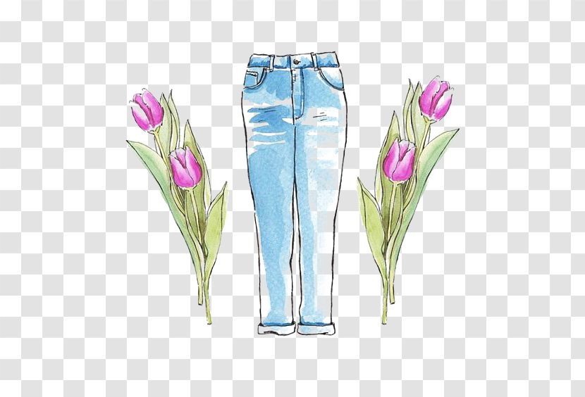 Jeans Trousers Drawing Transparent PNG