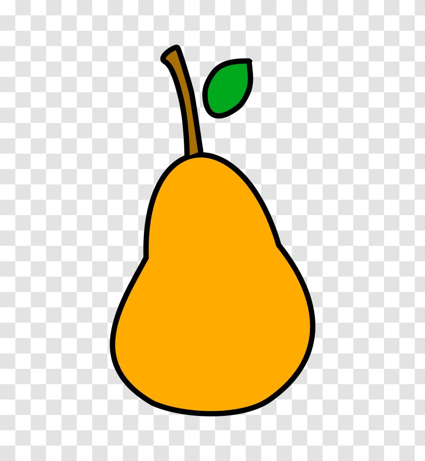 Pear Fruit Clip Art - Yellow - Less Cliparts Transparent PNG