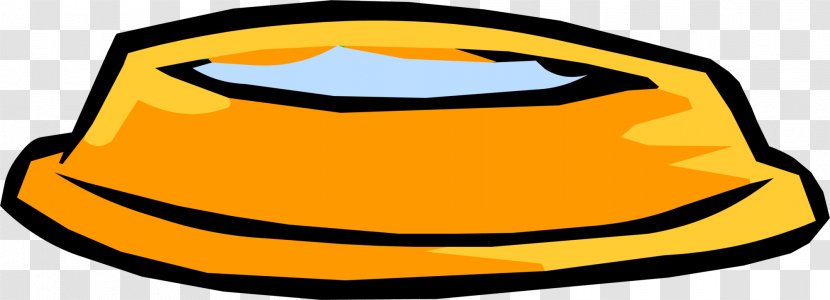 Clip Art Water Bowl Dish - Yellow - Derby Hat Clipart Transparent PNG