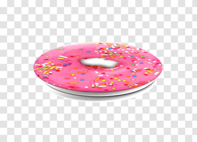 Donuts Frosting & Icing PopSockets Grip Stand Sprinkles - Selfie - Pink Donut Transparent PNG