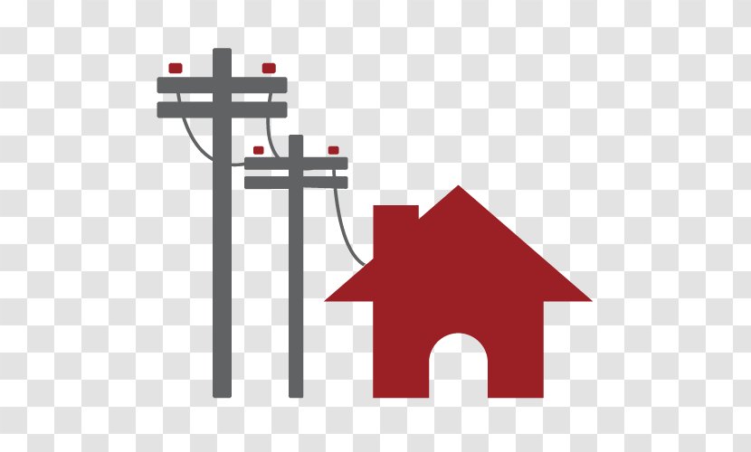 Electricity Utility Pole Overhead Power Line Illustration Electrical Cable - Red - Surge Map Transparent PNG
