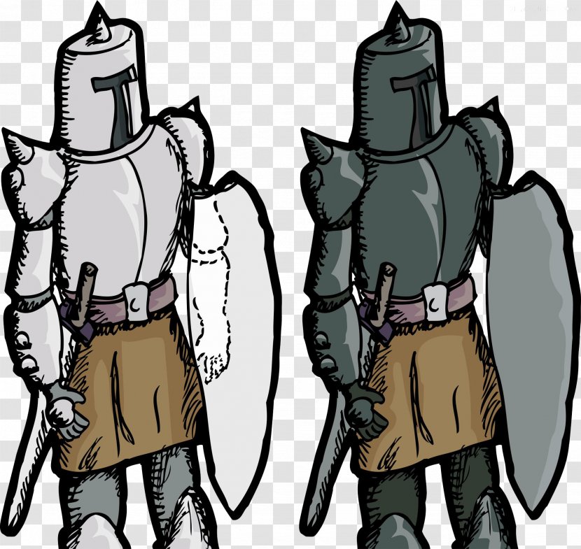 Middle Ages Knight Soldier Royalty-free Illustration - Stock Photography - Cartoon Soldiers Transparent PNG
