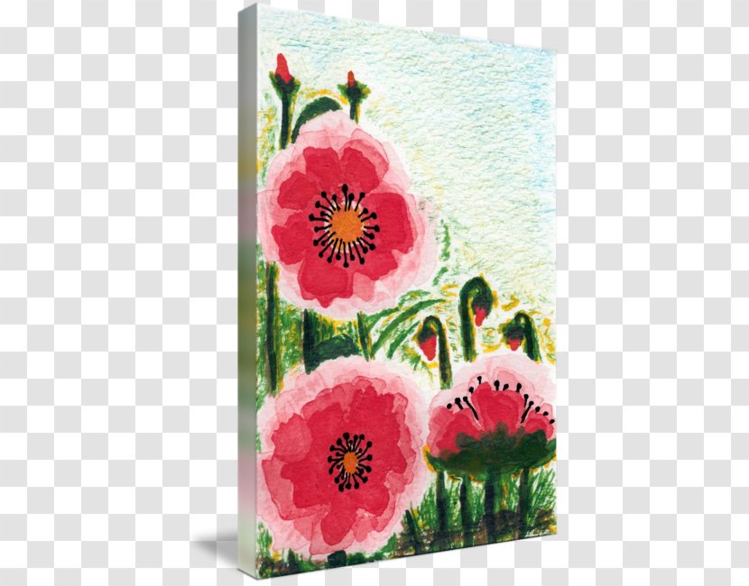 Floral Design Watercolor Painting Acrylic Paint - Floristry - Poppy Field Transparent PNG