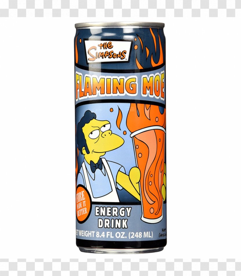 Energy Drink Homer Simpson Fizzy Drinks Bart Flaming Moe's - Television Show Transparent PNG
