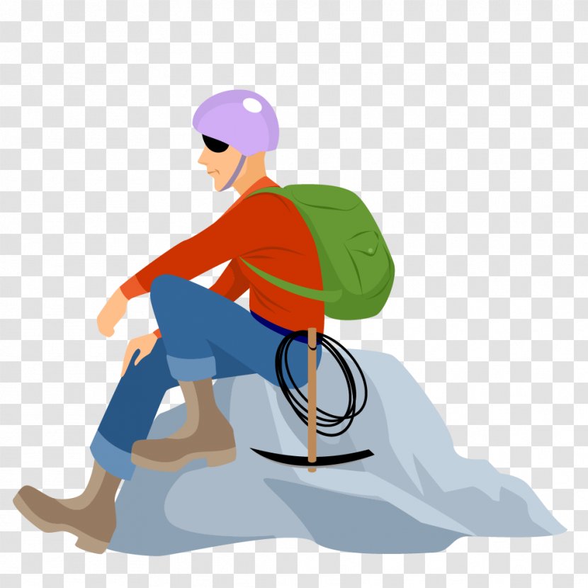 Vector Graphics Mountaineering Illustration Image - Fictional Character - Climbing Steps Transparent PNG