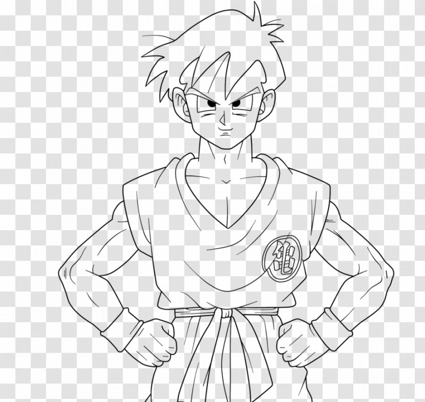 Yamcha Gohan Pan Piccolo Line Art - Tree Transparent PNG