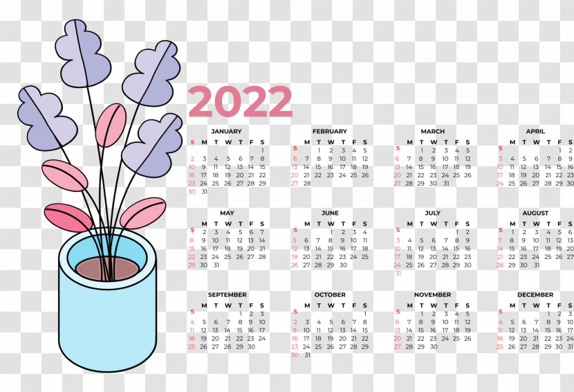 Line Font Calendar System Flower 2011 Transparent PNG