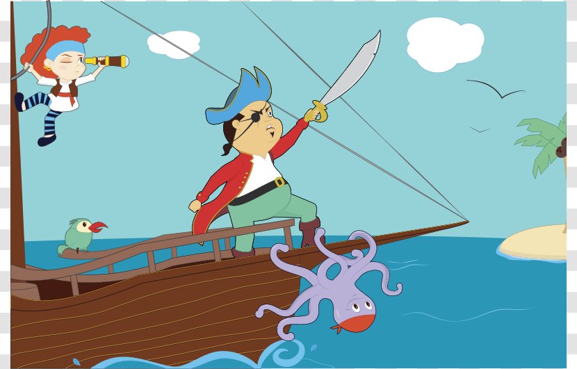 Piracy Cartoon Clip Art - Organism - Pirate Cliparts Transparent PNG
