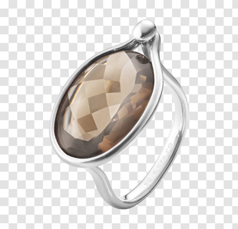 Jewellery Ring Smoky Quartz Sterling Silver - Georg Jensen Transparent PNG