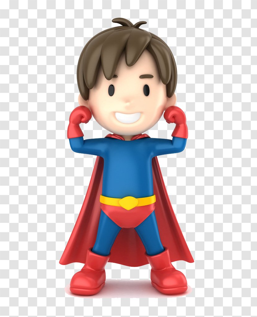 Clark Kent Cartoon Superhero - Play - Little Superman Vector Transparent PNG