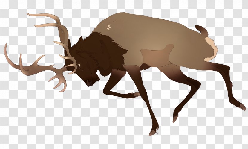 Reindeer Elk Clip Art Cattle Fauna - Organism Transparent PNG