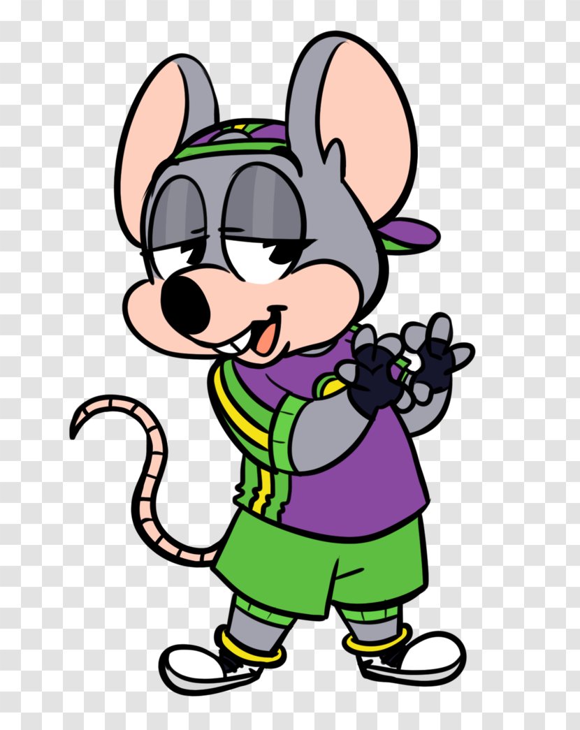 Chuck E. Cheese's Mouse Mascot - Heart - Cheese Transparent PNG