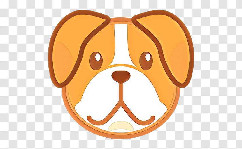 Orange Border - Puppy Face - Fawn Sticker Transparent PNG