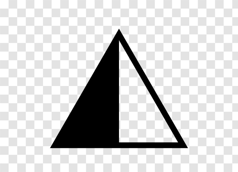 Triangle White Font - Black M Transparent PNG