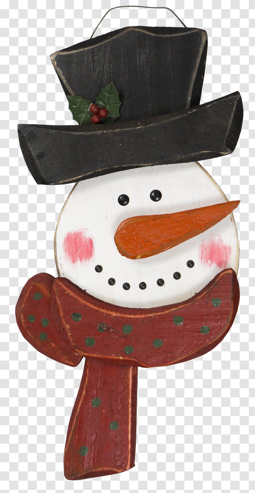 Snowman YouTube Hat Wood Head - Topiary Transparent PNG